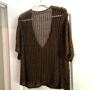 Adolfo Domínguez knit top. Olive green, size 40. Wear over tank not included.